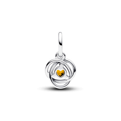 November - Honey Eternity Circle Dangle Charm