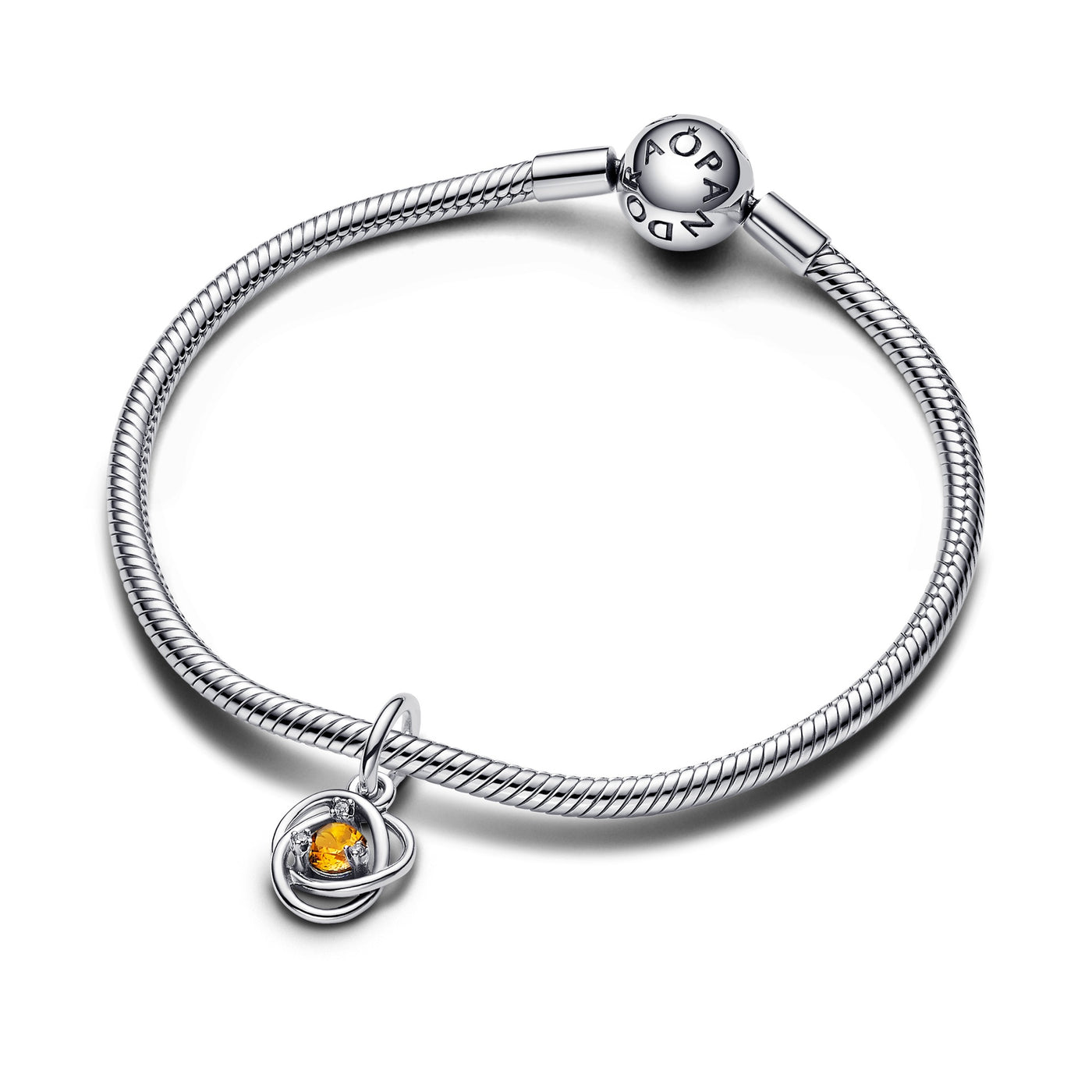 November - Honey Eternity Circle Dangle Charm