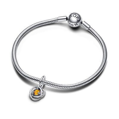 November - Honey Eternity Circle Dangle Charm