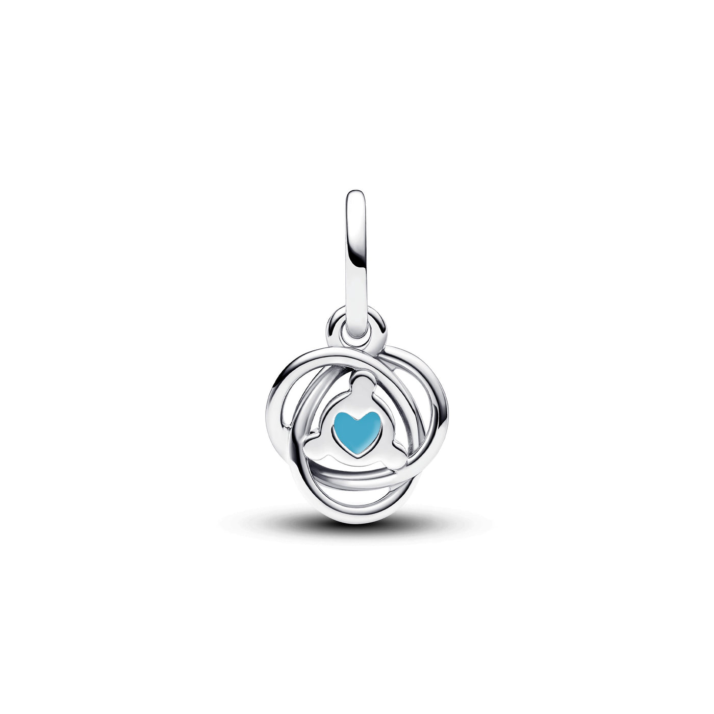 December - Turqoise Blue Eternity Circle Dangle Charm