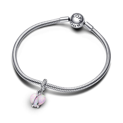 Pandora Mom Opalescent Heart Dangle Charm