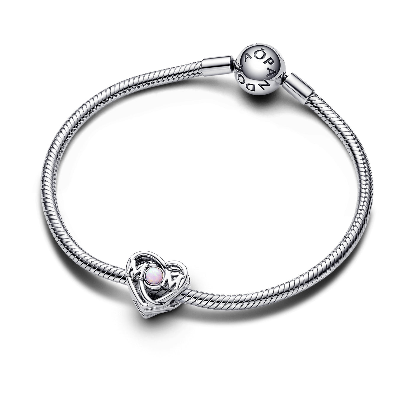 Pandora Openwork Mom & Heart Charm