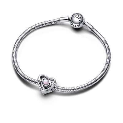 Pandora Openwork Mom & Heart Charm