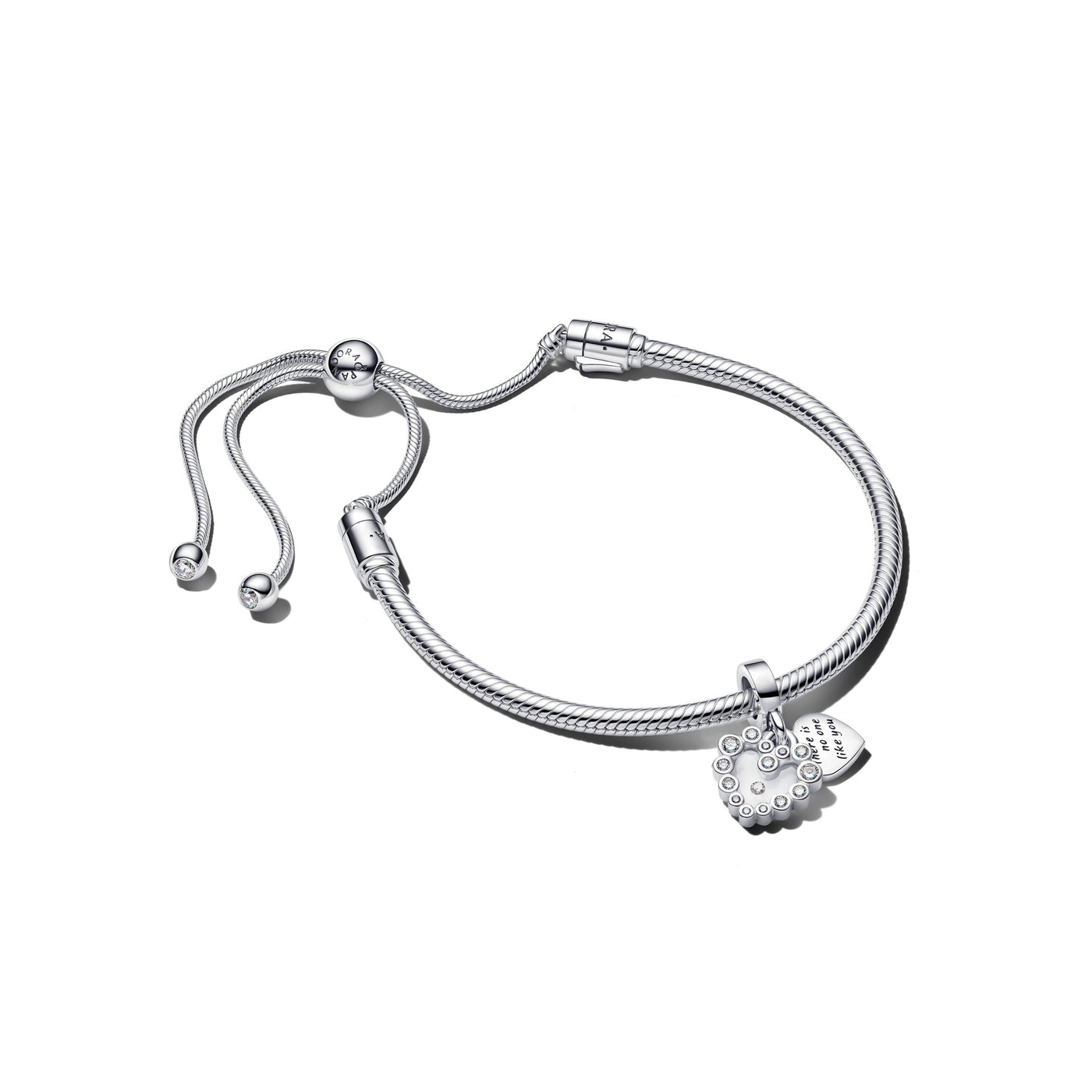 Pandora Sparkling Dangle Heart Bracelet Set