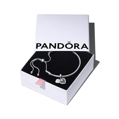 Pandora Sparkling Dangle Heart Bracelet Set