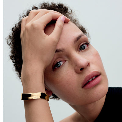 Pandora Organically Shaped Broad Open Bangle
