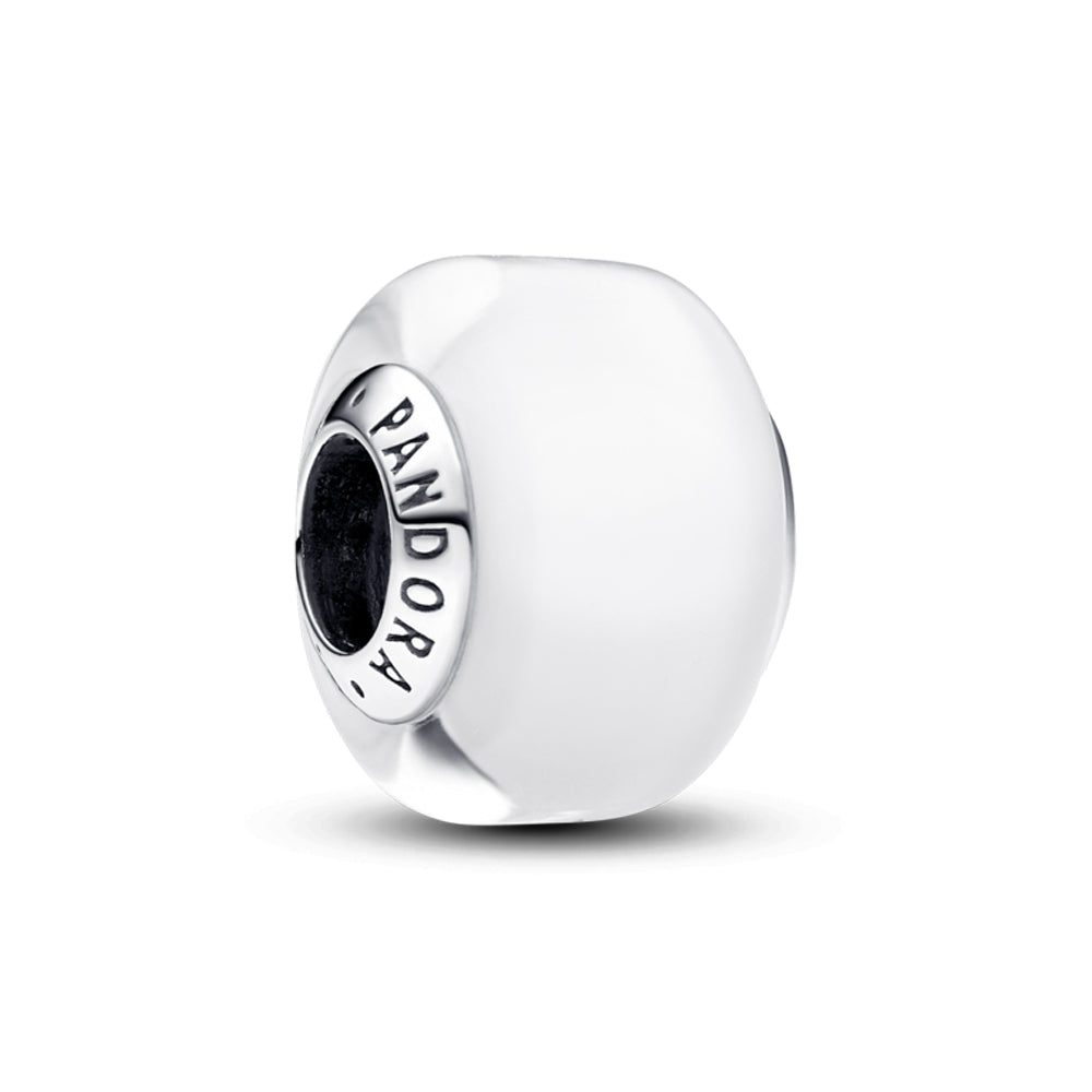 White Mini Murano Glass Charm
