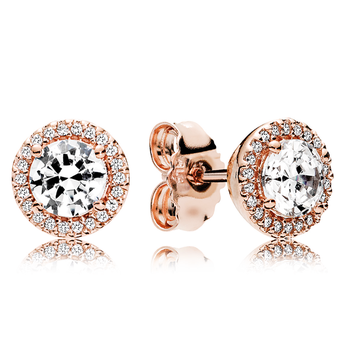 Pandora Round Sparkle Halo Earrings